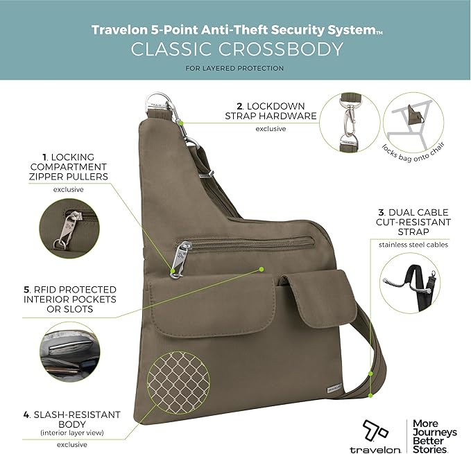 Travelon Anti-Theft Classic Crossbody Bag