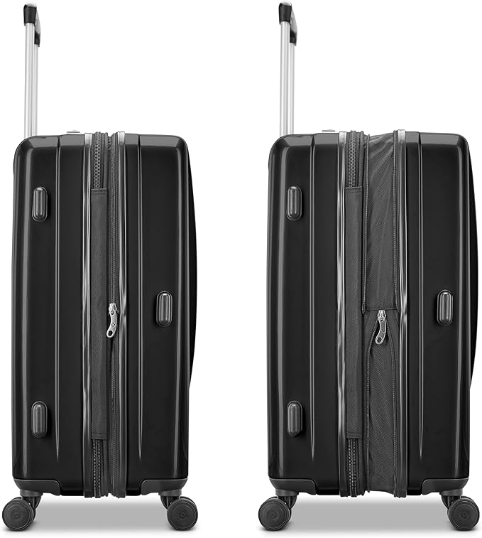 Samsonite Winfield 2 Hardside Expandable Luggage with Spinner Wheels, Brushed Anthracite, Checked-Medium 24-Inch