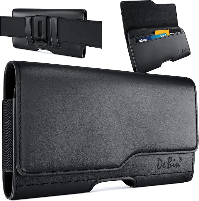 Galaxy S20, S21, S22 Cell Phone Belt Holster Case with Credit Card Holder