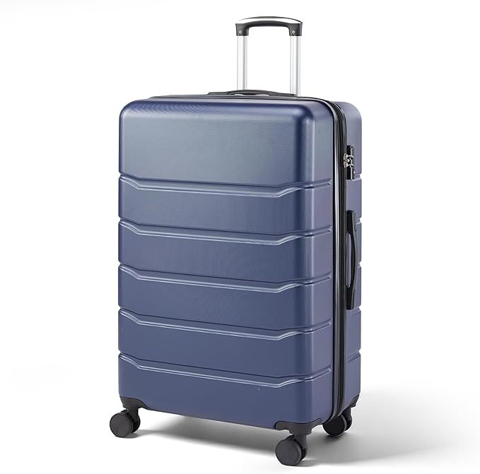 HealSmart Hardside Carry-On Luggage, Expandable Portable Hardshell Luggage with Spinner Wheels, Lightweight Suitcase TSA Lock, 28 Inch, Blue