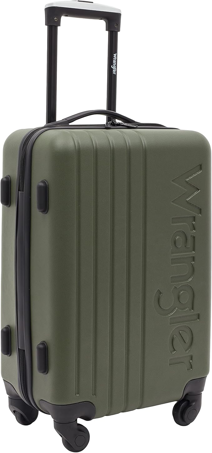 Wrangler Quest Luggage Set, Olive Green, 3 Piece Set (30"/26"/22")