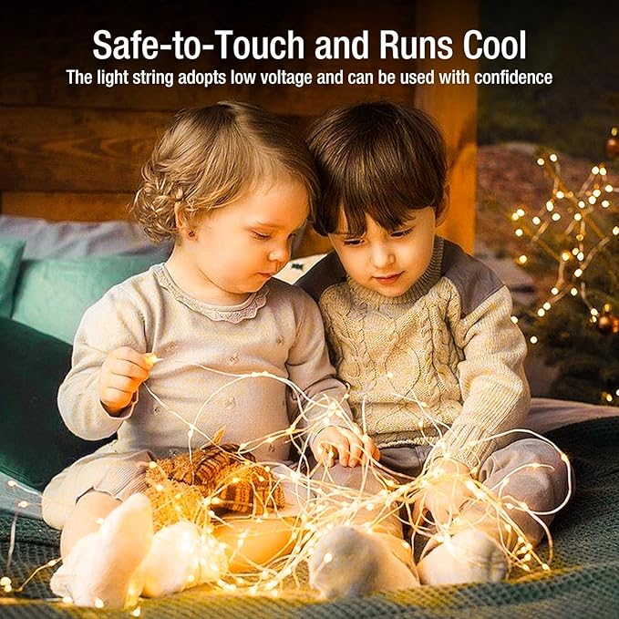 6 Pack Fairy Lights Battery Operated - 7ft 20 Led Twinkle Lights 3 Modes, Bulk Mini String Lights Waterproof for Mason Jars Vases DIY Party Wedding Fathers Day Decoration -Warm White