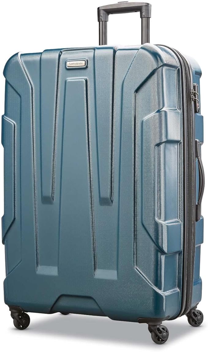 Samsonite Centric Hardside Expandable Luggage with Spinner Wheels, Teal, Checked-Large 28-Inch
