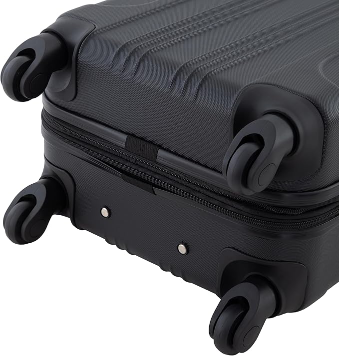 Travelers Club Chicago Hardside Expandable Spinner Luggage, Black, 22" Carry-On