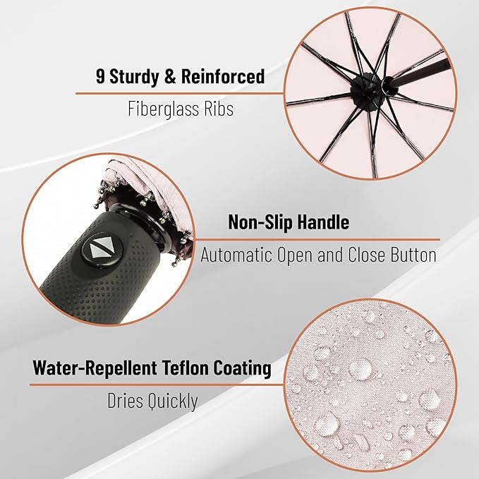 Mr. Pen- Windproof Travel Umbrella, Automatic Umbrellas for Rain, Compact