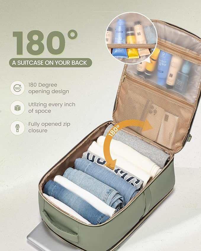 LOVEVOOK Travel Backpack Carry on Flight Approved 50L,Waterproof TSA Travel Essentials Personal Item Backpack for Women Men,Large Carry on Luggage Suitcase Travel Bag for Airplane with 3 Packing Cubes