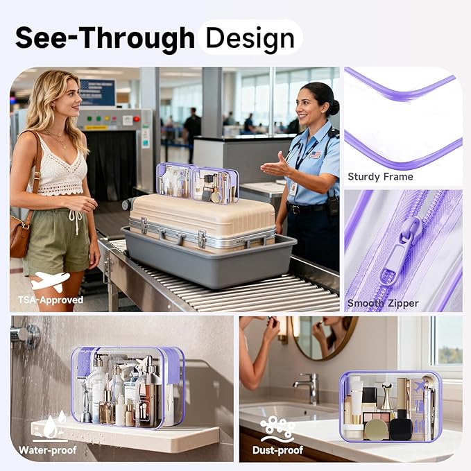 11 Set / 9 Set Packing Cubes for Travel,Gifts for Women Mom Kids,TSA Approved Bags for Makeup, Cosmetic, Toiletry, Organizers for Suitcase Carry On, Cruise Essentials Airplane Accessories,Lavender