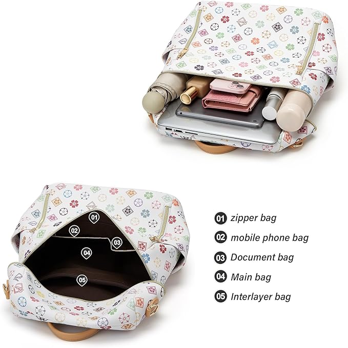 Makes Backpack Purse for Women PU Leather Travel Satchel Handbag Convertible Design Bag with Purse