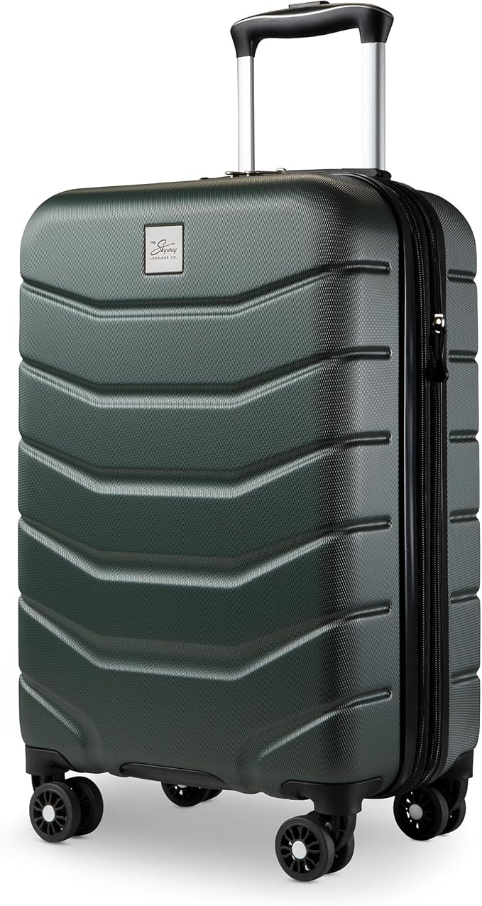 Skyway Luggage Silverton Hardside Collection – Lightweight Durable Suitcases with Wheels, Expandable Luggage for Travel Essentials with TSA Lock, 20-inch Carry-On, 22x14x9, Thyme
