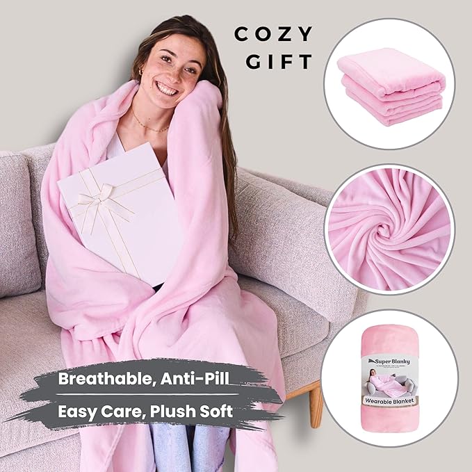 Wearable Blankets for Women, Adult Wearable Blanket Men, Mother's Day Gifts for Her, Wife Birthday Gift Ideas