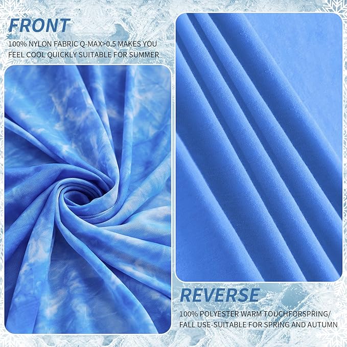 Guohaoi Cooling Throw Blanket for Hot Sleepers,Decortive Tie Dye,Arc-Chill Q-Max >0.5Cool Fiber,100% Oeko-Tex Certified,Lightweight Summer Cool Blanket for Ultra Cold Breathable,Keep Cool,60''x90''