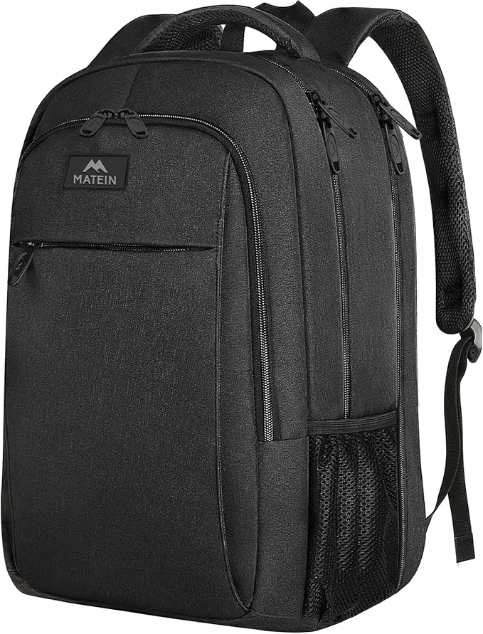 MATEIN Extra Large Backpack, 17 Inch Travel Laptop Backpack, Anti Theft TSA Friendly Business Work College Computer Backpack for Men Women, Black