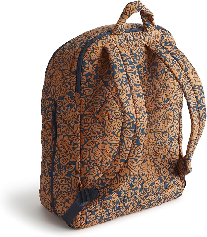 Vera Bradley Women's Featherweight Westover Hybrid Backpack, Lotus Montage Roasted Pecan, One Size