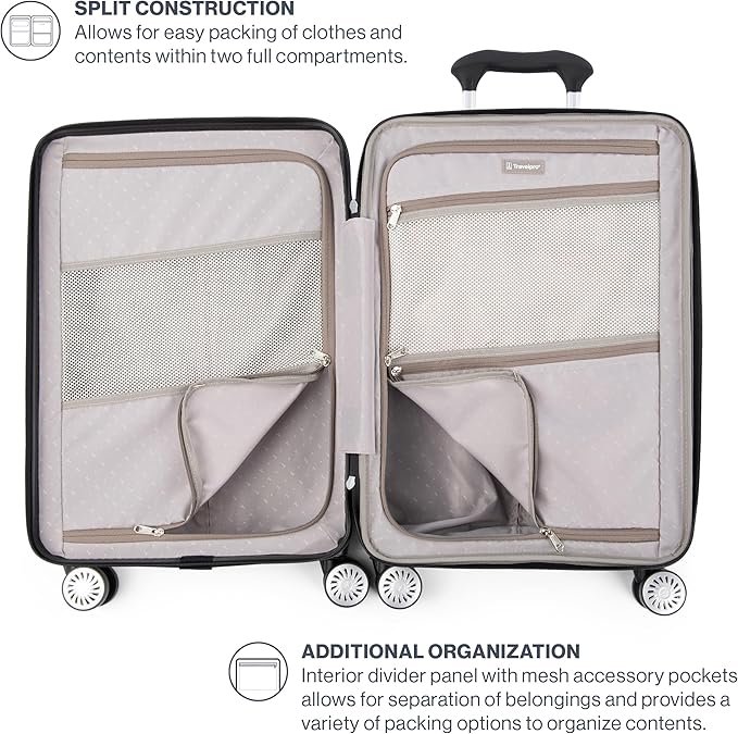 Travelpro Pathways 3 Hardside Expandable Luggage, 8 Spinner Wheels, Lightweight Hard Shell Suitcase, Carry On 21 Inch, Kayak Teal