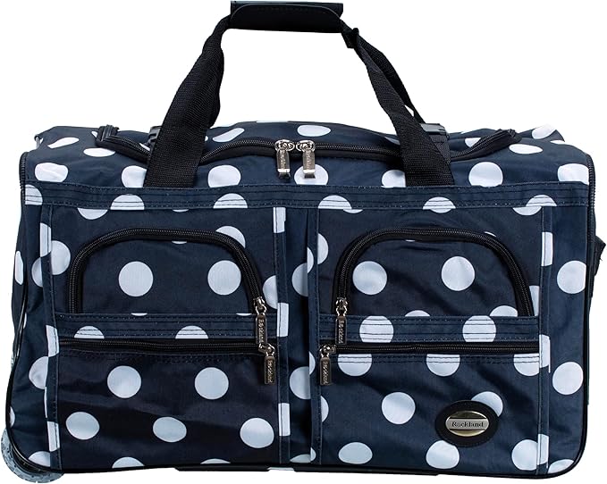 Rockland Rolling Duffel Bag, Black, 22"
