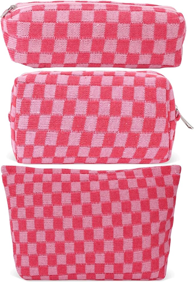 LYDZTION Makeup Bag Cosmetic Bag for Women,1Pcs Large Capacity Makeup Bags and 1Pcs Pencil Case Makeup Brushes Storage Bag Travel Toiletry Bag Organizer
