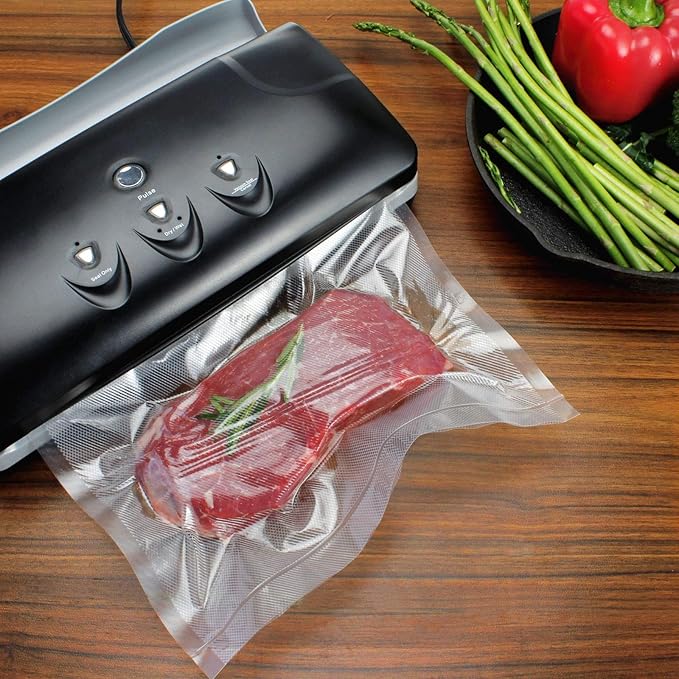 Vacuum Sealer Bags Rolls 2-Pack 11"X50' Commercial Grade BPA Free Double Sides Textured Vacuum Seal Bags Compatible with FoodSaver and Sous Vide Cooking (Total 100 Feet)