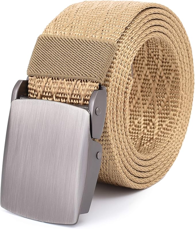 Mile High Life Nylon Web Belt Outdoor Military Belt With TSA Safe Plastic Buckle Belt