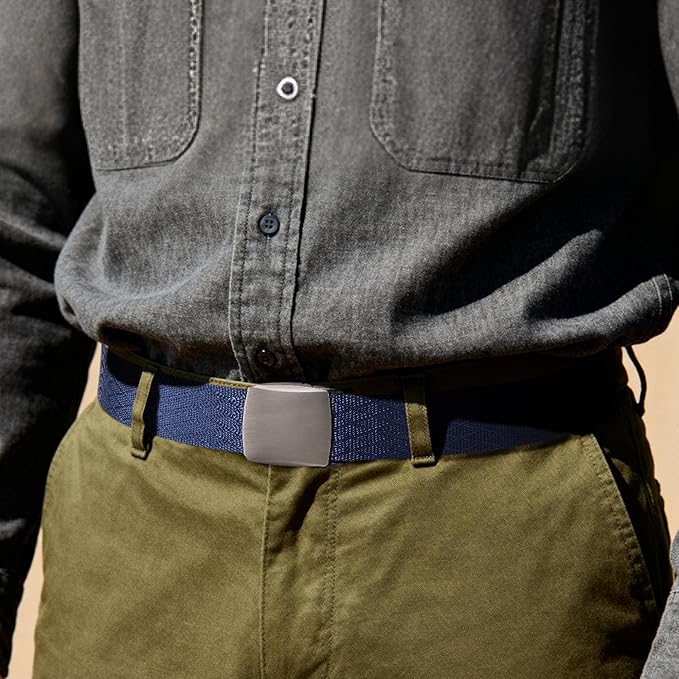 Mile High Life Nylon Web Belt Outdoor Military Belt With TSA Safe Plastic Buckle Belt