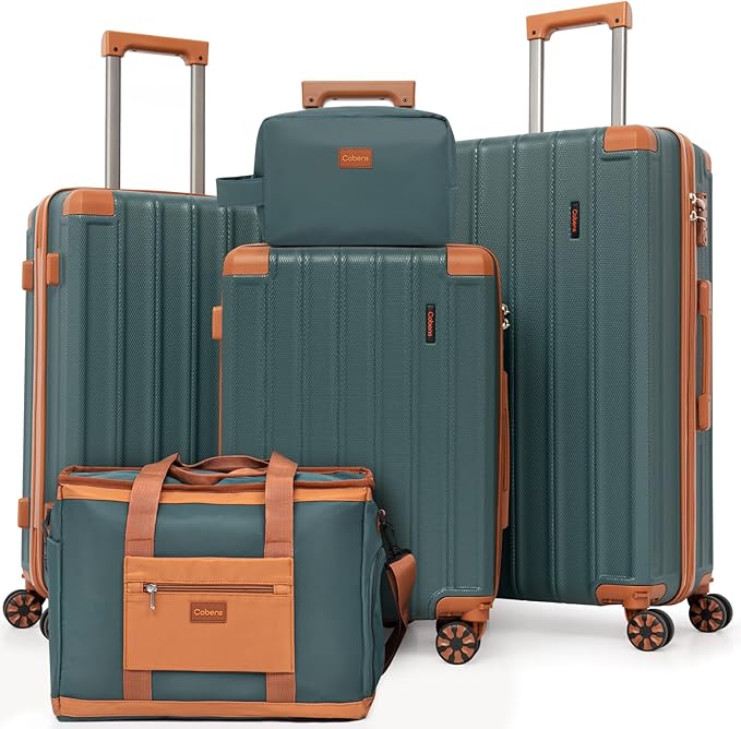 Luggage Sets 5 Piece，Suitcase with Spinner Wheels，ABS Hard Case Luggage，with TSA Lock Durable Travel Luggage，large capacity carry on luggage (20/24/28inch)