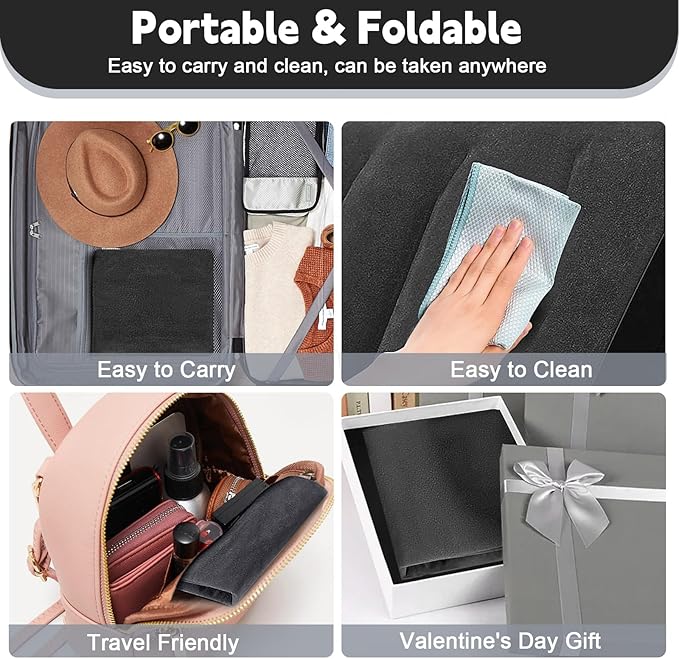 Prosixtoy Portable Wedge Pillow Inflatable Cushion - Body Positioners Lightweight Wedge Pillow for Sleeping, Leg Elevation, Use in Bed, Travel, Camping, Fast Inflating Deflation (Black)