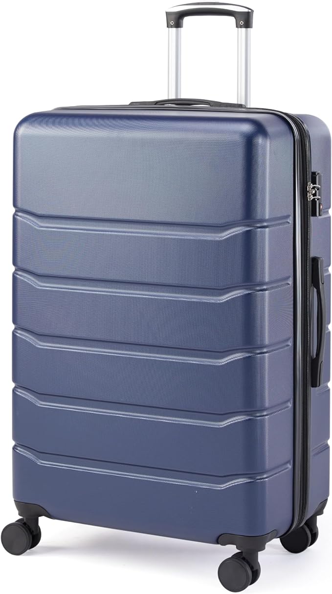 Simple Deluxe 20 Inch Hardside Carry On Luggage, Suitcase with Double Spinner Wheels & TSA Lock, Hard Shell Suitcase, Expandable Rolling Lightweight Luggage, Blue