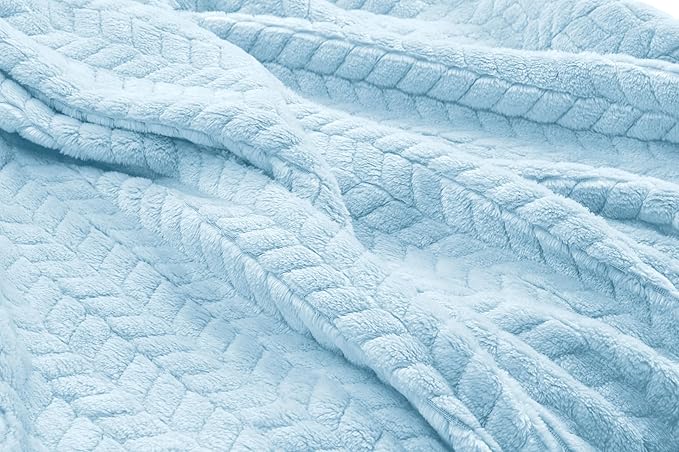 EverSnug Travel Blanket & Pillow 68x42 - Premium Ultra-Soft Microfleece 2 in 1 Compact & Packable Flight Blanket with Soft Bag Pillowcase, Hand Luggage Sleeve and Backpack Clip (Ice Blue)