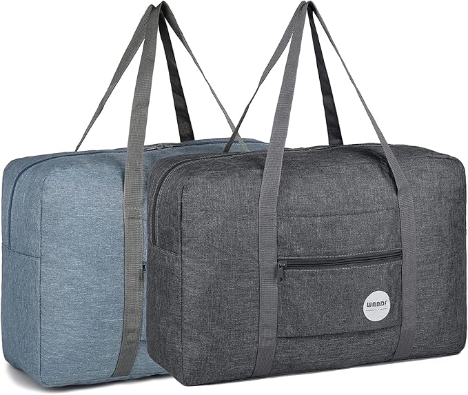 WANDF For Spirit Airlines Personal Item Bag 18x14x8 Travel Duffel Bag Underseat Foldable Carry-on Luggage for Women