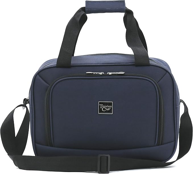 Travelers Club Midtown Hardside 4-Piece Luggage Travel Set, Navy Blue