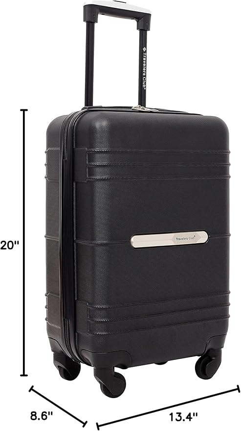 Travelers Club 22" Richmond Spinner Carry-On Luggage, Black