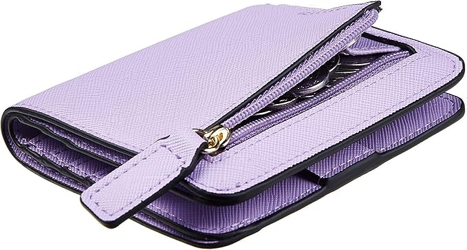 Toughergun Women’s Small Slim Leather Wallet with RFID Protection, Compact Bifold Mini Purse with Clear ID Window