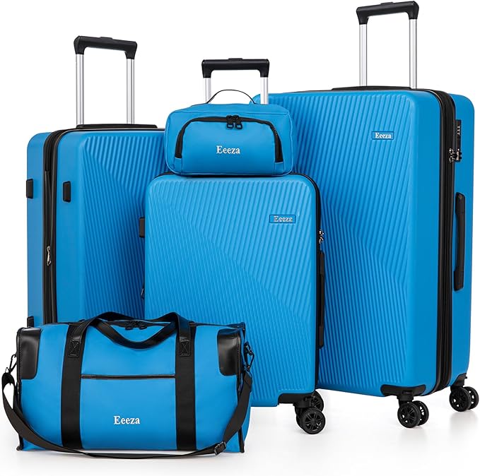 Expandable Luggage Sets 5 Piece,Suitcases with Detachable Wheels,ABS Hard Case Luggage with TSA Lock Spinner Wheels,Carry On Luggage Set