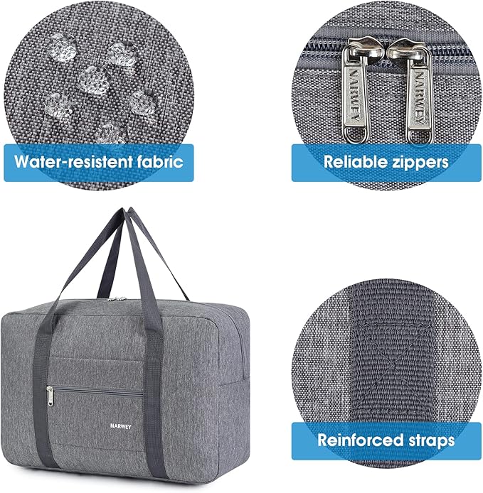For Spirit Airlines Personal Item Bag 18x14x8 Foldable Travel Duffel Bag Tote Carry on Luggage Duffle Overnight for Women and Men