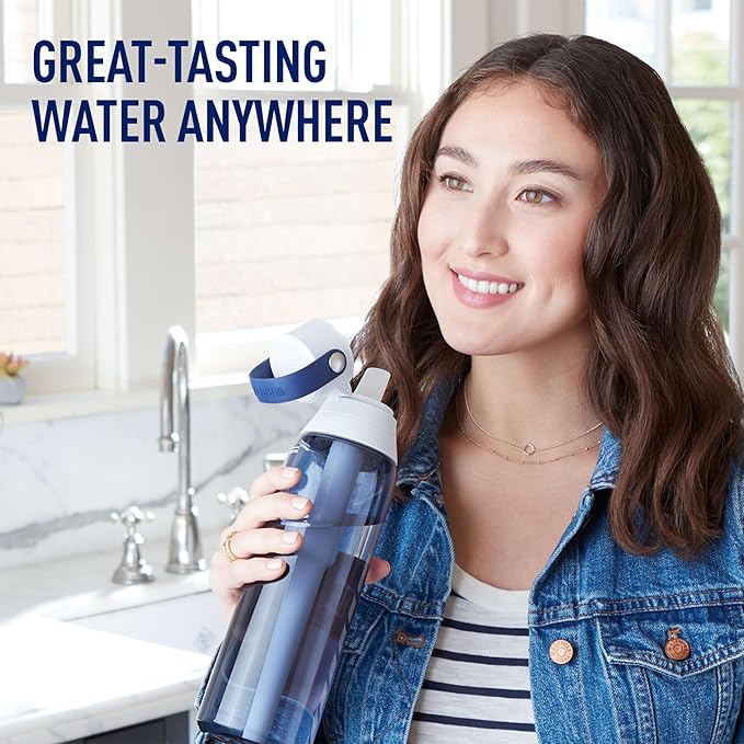 Brita 36386 Premium Water Filter Bottles, 26oz, Night Sky