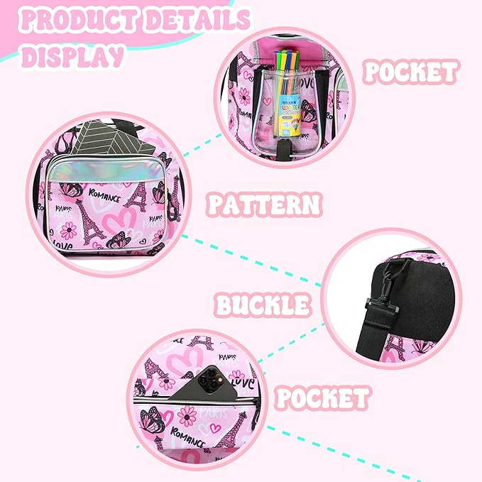 Kids Duffle Bag Girls Dance Bag Travel Overnight Sleepover Bags for Girls Gymnastics Sports Bags for Kids with Shoe Compartment