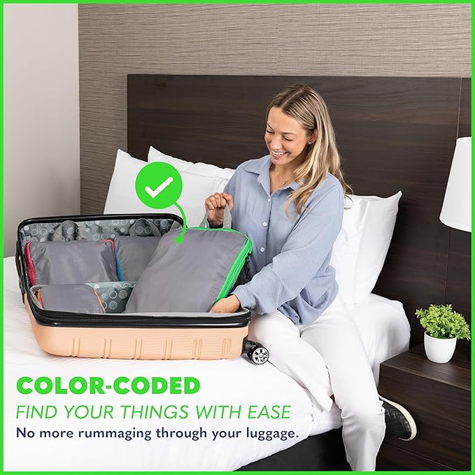 Compression, 4 Set/6 Set Packing Cubes for Carry on Suitcase, Organizer Bags Set