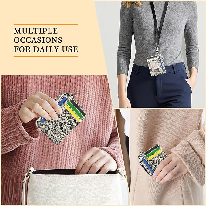 Hancynir Goth Bat Floral Slim Wallet Women Credit Card Holder Gothic Flower RFID Blocking Small Cute Card Wallets Mini Front Pocket PU Leather Thin Travel Zipper Coin Cash Ladies Female Wallet Gifts