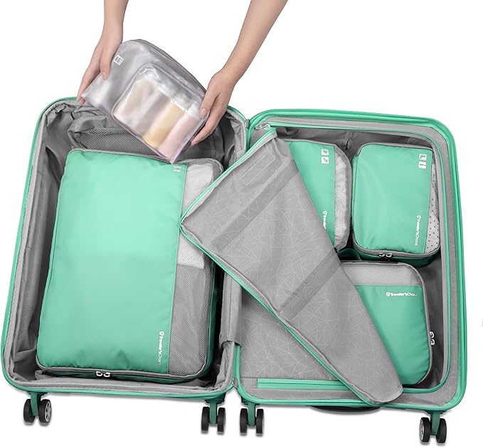 Traveler's Choice Cloverland Packing Cubes, 5-Piece Set, Mint