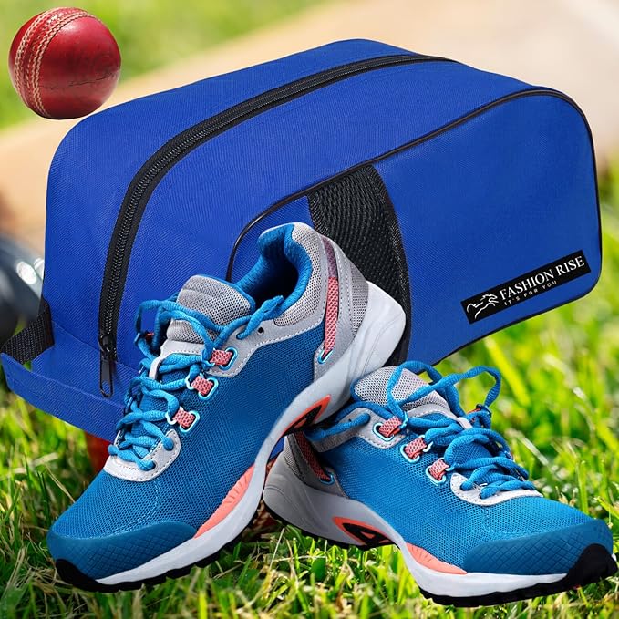 Waterproof Sports Boot/Shoe/Travel Bag for Football Cricket Rugby Golf Toiletry Gym for Boy/Girl Men/Women (Multi Colors) (Blue)
