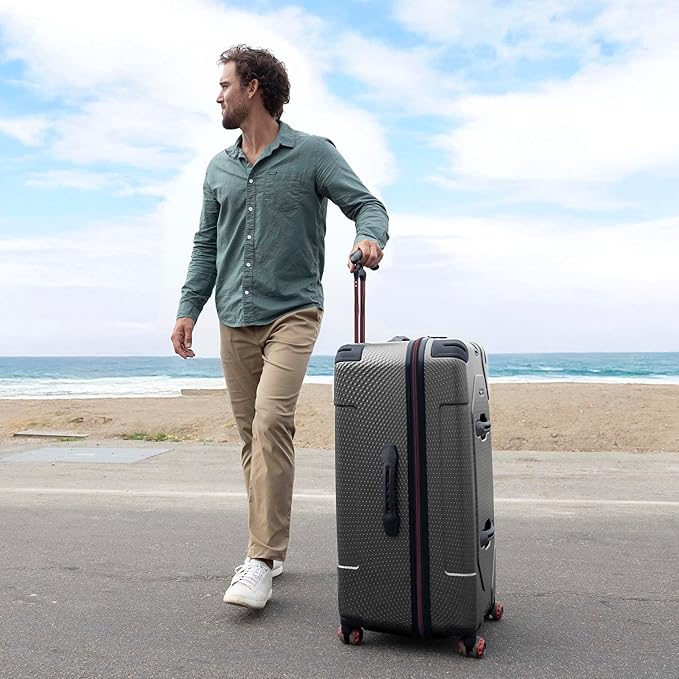 Traveler's Choice Maxporter II Polycarbonate Hardside Trunk with Spinner Wheels, Gray, 31-Inch Large Trunk