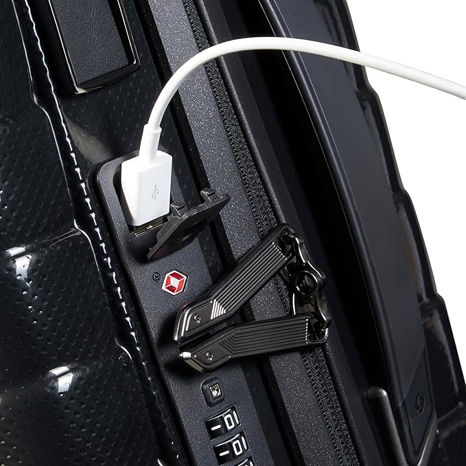 Samsonite Proxis Global Carry-On Hardside Luggage with Dual Spinner Wheels, Airline Approved - Innovative Roxkin™ Lightweight Shell With Ultimate Durability- TSA Lock, Telescopic Handle - Black