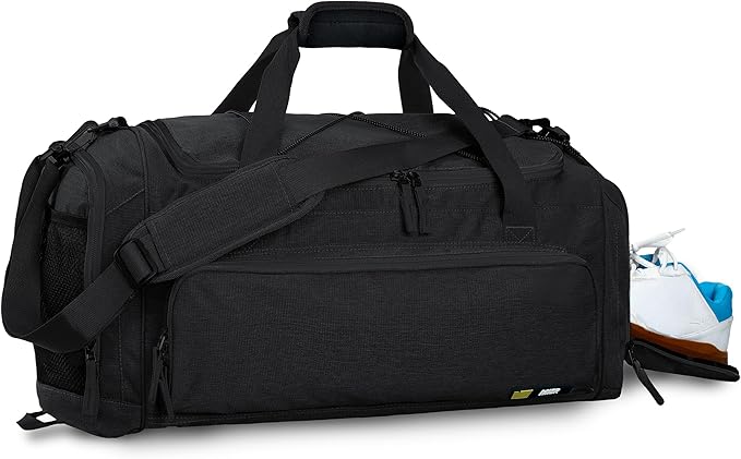 MIER Large Gym Bag for Men Sports Duffle Bag with Shoe Compartment 60L Lightweight Duffel Bags for Workout Fitness Travel
