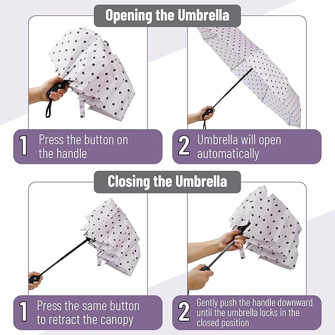 Mr. Pen- Windproof Travel Umbrella, Automatic Umbrellas for Rain, Compact
