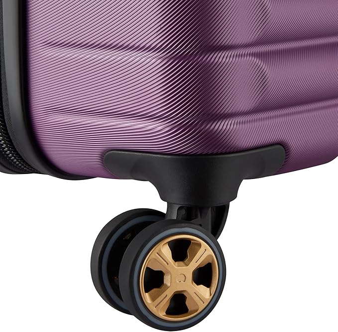 DELSEY PARIS Cruise 3.0 Hardside Expandable Luggage with Spinner Wheels, Plum, Checked 26 Inch Trunk