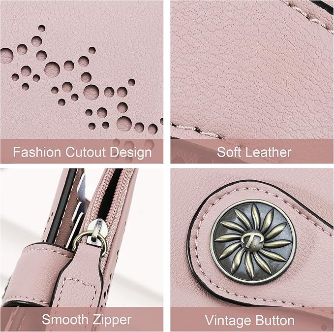 Tipmile Small Wallet for Women Bifold RFID Blocking Card Holder Leather Wallets with Zipper Coin Pocket