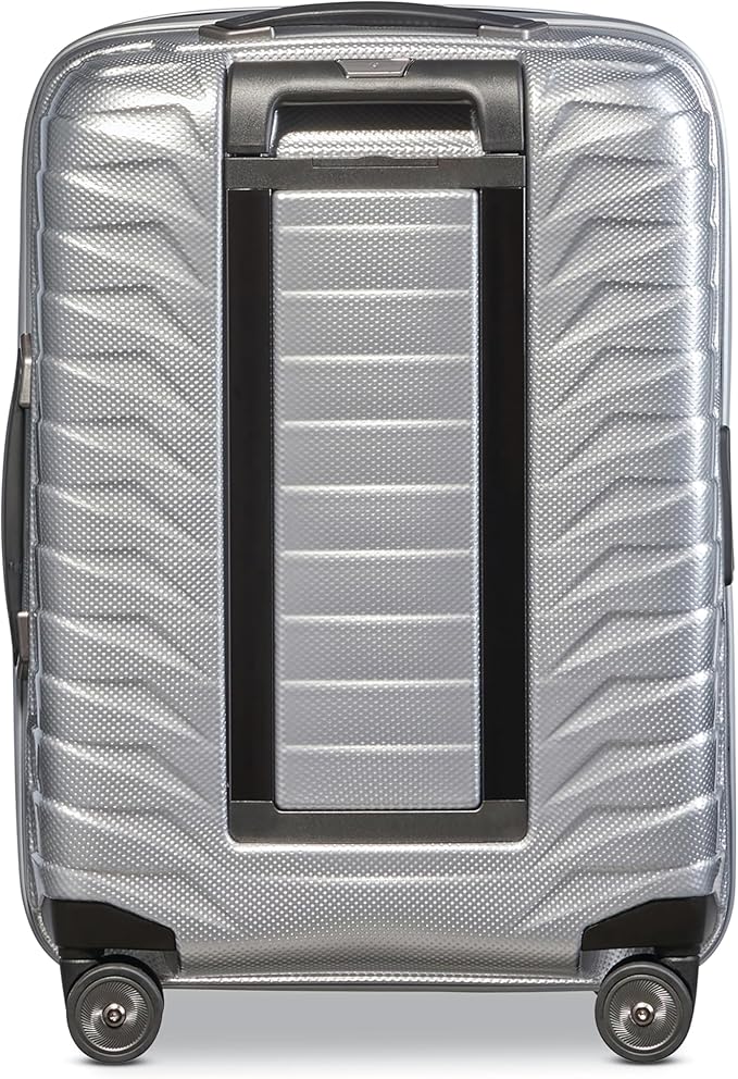 Samsonite Proxis Global Carry-On Hardside Luggage with Dual Spinner Wheels, Airline Approved - Innovative Roxkin™ Lightweight Shell With Ultimate Durability- TSA Lock, Telescopic Handle - Silver
