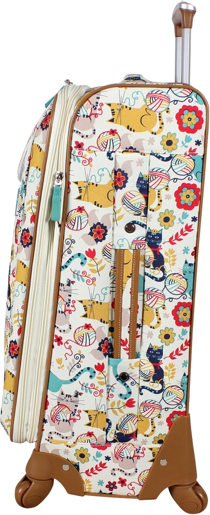 Lily Bloom Design Pattern 28" Luggage Softside Expandable With Double Spinner Wheels, Large Lightweight Suitcase Checked Bag For Women