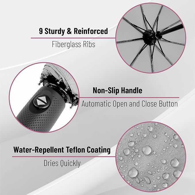 Mr. Pen- Windproof Travel Umbrella, Automatic Umbrellas for Rain, Compact