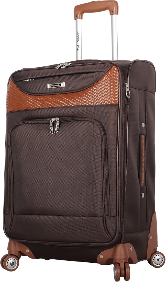 Pathfinder 28 Inch Luggage with Spinner Wheels Softside Expandable Large Suitcase