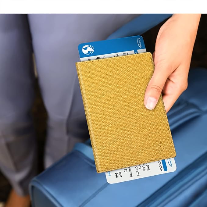 FINTIE Passport Holder, Slim Travel Wallet RFID Blocking Card Case Cover Passport Cover Protector Essentials with Credit Card Slots for Women/Men | Slim, RFID Blocking, Card Case Cover, Essentials, Credit Card Slots